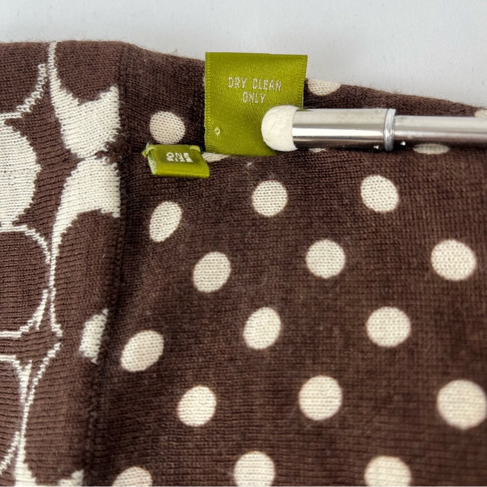 NWOT Coach Signature C and Polka Dot Reversible Beanie Hat Brown Cream - Picture 5 of 9